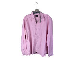 UNTUCKit Mens Pink White Stripe Button Down Long Sleeve Shirt Size XL